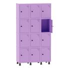 Armário Guarda Volume Locker Roupeiro 3 Vãos 12 Portas Aço GRP503/12 Lilás - Pandin Armário Guarda Volume Locker Roupeiro 3 Vãos 12 Portas Aço GRP503/12 Lilás - Pandin