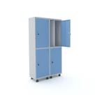 Armário Guarda Volume Locker Roupeiro 4 Portas Aço 100cmx193cm Armário Guarda Volume Locker Roupeiro 4 Portas Aço 100cmx193cm