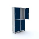 Armário Guarda Volume Locker Roupeiro 4 Portas Aço 100cmx193cm Armário Guarda Volume Locker Roupeiro 4 Portas Aço 100cmx193cm