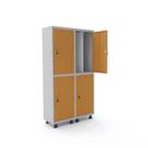Armário Guarda Volume Locker Roupeiro 4 Portas Aço 100cmx193cm Armário Guarda Volume Locker Roupeiro 4 Portas Aço 100cmx193cm