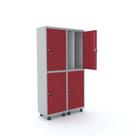 Armário Guarda Volume Locker Roupeiro 4 Portas Aço 100cmx193cm Armário Guarda Volume Locker Roupeiro 4 Portas Aço 100cmx193cm