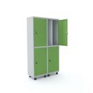 Armário Guarda Volume Locker Roupeiro 4 Portas Aço 100cmx193cm Armário Guarda Volume Locker Roupeiro 4 Portas Aço 100cmx193cm