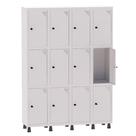 Armário Guarda Volume Locker Roupeiro 4 Vãos 12 Portas Aço GRP504/12 Branco - Pandin Armário Guarda Volume Locker Roupeiro 4 Vãos 12 Portas Aço GRP504/12 Branco - Pandin