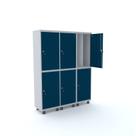 Armário Guarda Volume Locker Roupeiro 6 Portas Aço 150cmx193cm