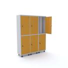 Armário Guarda Volume Locker Roupeiro 6 Portas Aço 150cmx193cm