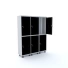 Armário Guarda Volume Locker Roupeiro 6 Portas Aço 150cmx193cm