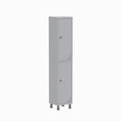 Armário Guarda Volume Locker Roupeiro de Aço 1 Vão 2 Portas GR301/2 Light Cinza Armário Guarda Volume Locker Roupeiro de Aço 1 Vão 2 Portas GR301/2 Light Cinza