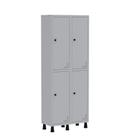 Armário Guarda Volume Locker Roupeiro de Aço 2 Vãos 4 Portas GR302/4 Light Cinza Armário Guarda Volume Locker Roupeiro de Aço 2 Vãos 4 Portas GR302/4 Light Cinza