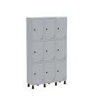 Armário Guarda Volume Locker Roupeiro de Aço 3 Vãos 9 Portas GR303/9 Light Cinza Armário Guarda Volume Locker Roupeiro de Aço 3 Vãos 9 Portas GR303/9 Light Cinza