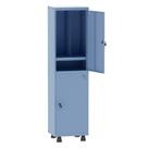 Armário Guarda Volume Locker Roupeiro Insalubre 1 Vão 02 Portas Com Prateleira GRP501/2INSPV Azul Dali - Pandin
