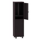 Armário Guarda Volume Locker Roupeiro Insalubre 1 Vão 02 Portas Com Prateleira GRP501/2INSPV Preto - Pandin