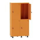 Armário Guarda Volume Locker Roupeiro Insalubre 2 Vãos 04 Portas GRP502/4INS Laranja Picasso - Pandin Armário Guarda Volume Locker Roupeiro Insalubre 2 Vãos 04 Portas GRP502/4INS Laranja Picasso - Pandin