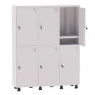Armário Guarda Volume Locker Roupeiro Insalubre 3 Vãos 06 Portas Com Prateleira GRP503/6INSPV Branco - Pandin Armário Guarda Volume Locker Roupeiro Insalubre 3 Vãos 06 Portas Com Prateleira GRP503/6INSPV Branco - Pandin