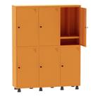 Armário Guarda Volume Locker Roupeiro Insalubre 3 Vãos 06 Portas Com Prateleira GRP503/6INSPV Laranja Picasso - Pandin Armário Guarda Volume Locker Roupeiro Insalubre 3 Vãos 06 Portas Com Prateleira GRP503/6INSPV Laranja Picasso - Pandin