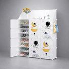 Armário Infantil Modular 12 Portas com Prateleiras Organizador