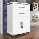 Armário Italia (ref.485) Compacto e Luxuoso (Duas Gavetas e Duas Portas) - Branco Armário Italia (ref.485) Compacto e Luxuoso (Duas Gavetas e Duas Portas) - Branco