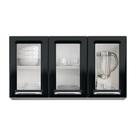 Armário Itatiaia Luce 105 3500001242, 3 Portas de Vidro, Preto