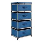 Armário Juvale de 4 camadas com gavetas, organizador de roupas, azul Armário Juvale de 4 camadas com gavetas, organizador de roupas, azul