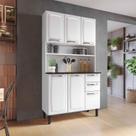 Armário Kit de Cozinha Compacta Aço 6 Portas 2 Gavetas Itatiaia Pratika Branco - Rede Móveis