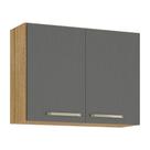 Armário Kits Paraná Ametista 2 Portas 80cm 763-8977 Freijo/gris