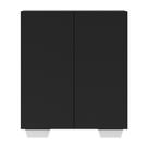 Armário Lavanderia Com 2 Portas Multimóveis Preto/branco Armário Lavanderia Com 2 Portas Multimóveis Preto/branco