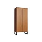 Armário Linus 2 Portas Natural com Preto Fosco Província