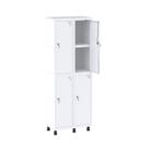 Armário Locker 2 Colunas, 4 Portas com Prateleira Central com Duas Chaves
