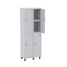 Armário Locker 2 Colunas, 4 Portas com Prateleira Central com Duas Chaves Armário Locker 2 Colunas, 4 Portas com Prateleira Central com Duas Chaves