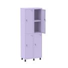 Armário Locker 2 Colunas, 4 Portas com Prateleira Central com Duas Chaves