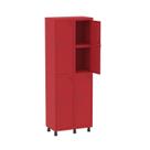 Armário Locker 2 Colunas, 4 Portas com Prateleira Central com Duas Chaves