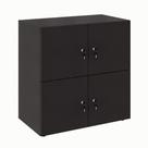 Armário Locker Duplo Module 4 PT Preto
