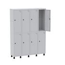 Armário Locker Guarda-Volume 8 Portas Aço Grp 504/8 Cinza