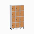 Armário Locker Guarda Volume Aço Light 12 Portas 103,5x179,5cm Laranja/Cinza Armário Locker Guarda Volume Aço Light 12 Portas 103,5x179,5cm Laranja/Cinza