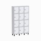 Armário Locker Guarda Volume Aço Light 12 Portas 103,5x179,5cm Verde/Cinza Armário Locker Guarda Volume Aço Light 12 Portas 103,5x179,5cm Verde/Cinza
