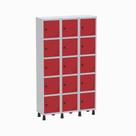 Armário Locker Guarda Volume Aço Light 15 Portas 103,5x179,5cm Armário Locker Guarda Volume Aço Light 15 Portas 103,5x179,5cm