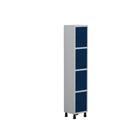 Armário Locker Guarda Volume Aço Light 4 Portas 34,5x179,5cm Preto/Cinza Armário Locker Guarda Volume Aço Light 4 Portas 34,5x179,5cm Preto/Cinza