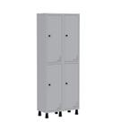 Armário Locker Guarda Volume Aço Light 4 Portas 69x179,5cm Cinza Armário Locker Guarda Volume Aço Light 4 Portas 69x179,5cm Cinza