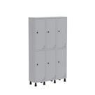 Armário Locker Guarda Volume Aço Light 6 portas 103,5x179,5cm com prateleira interna Armário Locker Guarda Volume Aço Light 6 portas 103,5x179,5cm com prateleira interna