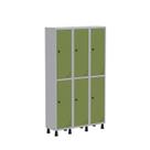 Armário Locker Guarda Volume Aço Light 6 portas 103,5x179,5cm com prateleira interna Armário Locker Guarda Volume Aço Light 6 portas 103,5x179,5cm com prateleira interna