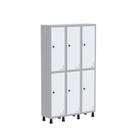 Armário Locker Guarda Volume Aço Light 6 portas 103,5x179,5cm Armário Locker Guarda Volume Aço Light 6 portas 103,5x179,5cm