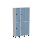 Armário Locker Guarda Volume Aço Light 6 Portas 103,5x179,5cm Armário Locker Guarda Volume Aço Light 6 Portas 103,5x179,5cm
