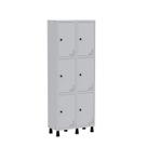 Armário Locker Guarda Volume Aço Light 6 portas 69x179,5cm Armário Locker Guarda Volume Aço Light 6 portas 69x179,5cm