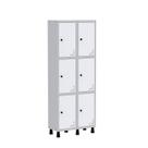 Armário Locker Guarda Volume Aço Light 6 Portas 69x179,5cm Armário Locker Guarda Volume Aço Light 6 Portas 69x179,5cm