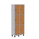 Armário Locker Guarda Volume Aço Light 6 Portas 69x179,5cm Armário Locker Guarda Volume Aço Light 6 Portas 69x179,5cm