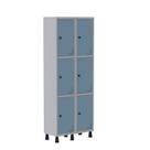Armário Locker Guarda Volume Aço Light 6 Portas 69x179,5cm