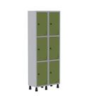 Armário Locker Guarda Volume Aço Light 6 Portas 69x179,5cm Armário Locker Guarda Volume Aço Light 6 Portas 69x179,5cm