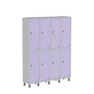Armário Locker Guarda Volume Aço Light 8 Portas 138x179,5cm