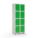 Armário Locker Guarda-volume de Aço 8 Portas com Fecho para Cadeado Vestiário Academia