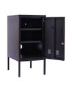 Armário locker multiuso de metal com chave montagem rápida-cor preto