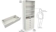 Armário Misto Prateleira Gaveteiro M33 100%mdf Closet Cômoda